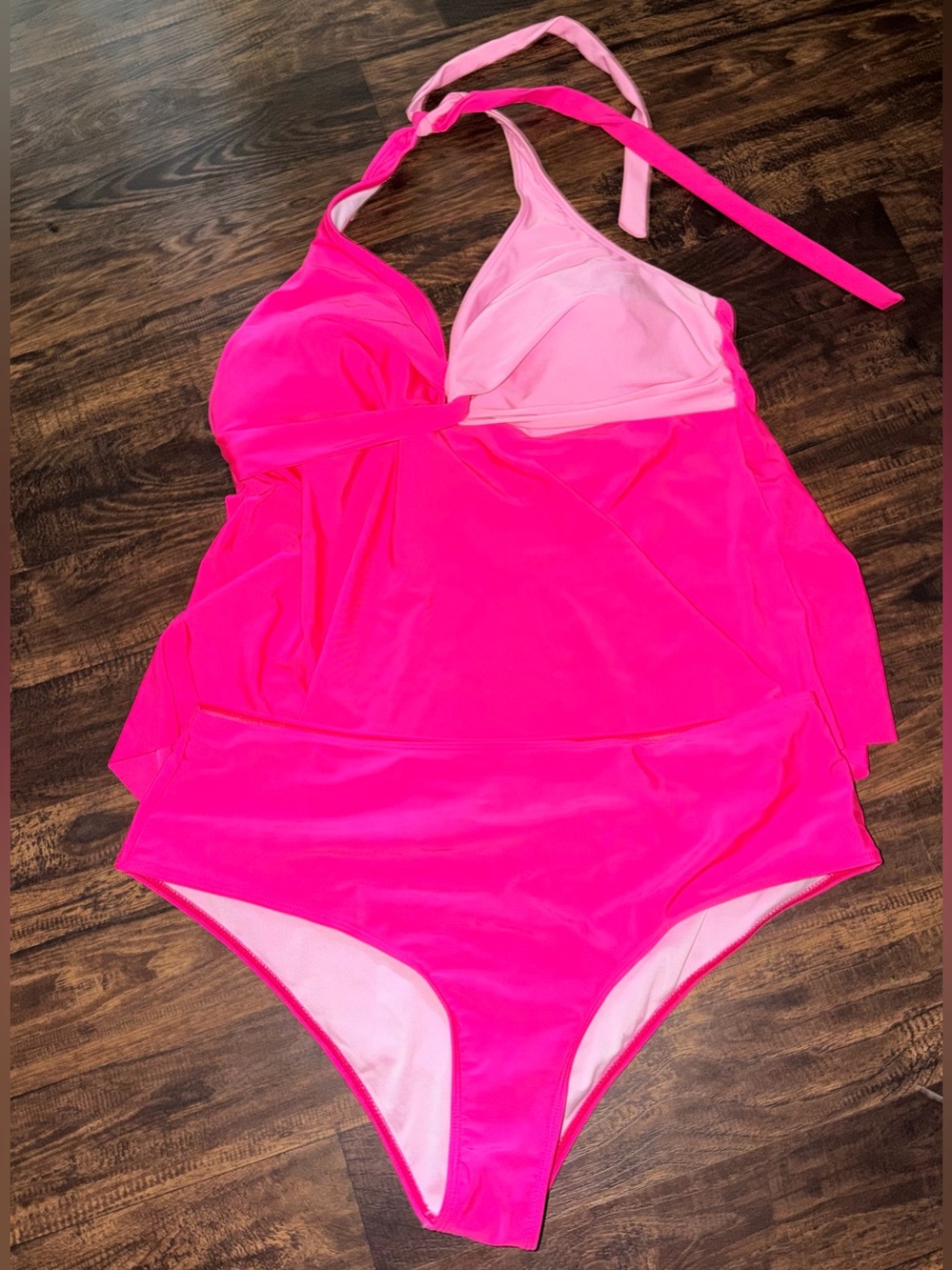 Pink Halter Swim Set